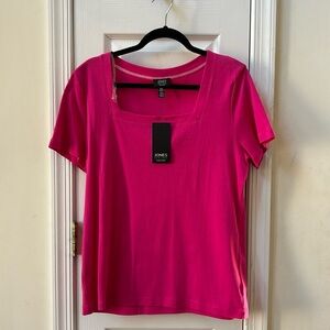 Jones NY fuschia XL tee new with tags